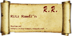 Ritz Ramón névjegykártya